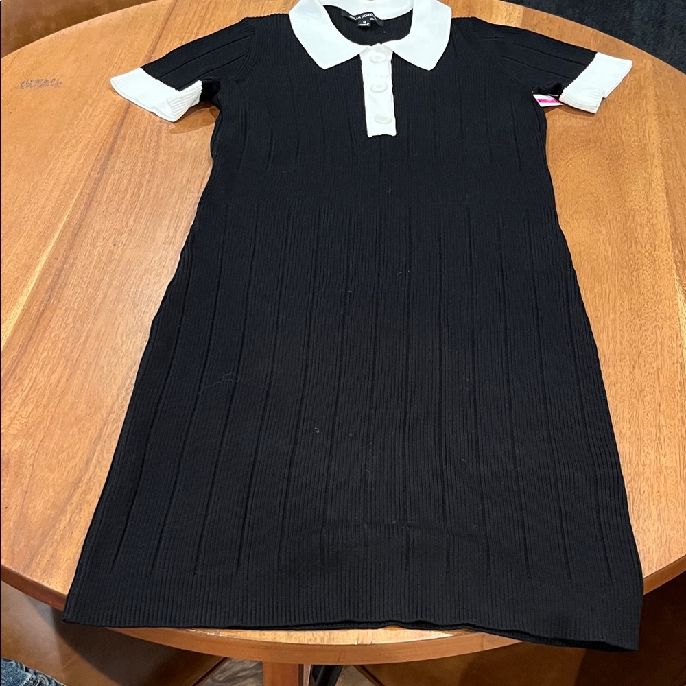 julia jordan dress Black Knit Dress with White Collar nwt - Picture 6 of 7